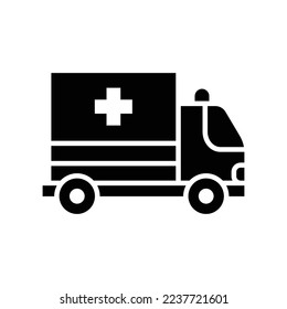 ambulance icon vector design template in white background