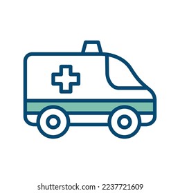 ambulance icon vector design template in white background
