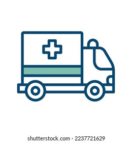 ambulance icon vector design template in white background