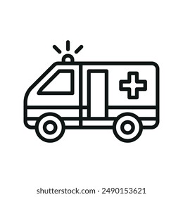 Icono de la ambulancia Plantillas de diseño de Vector concepto simple y moderno