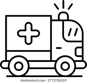 Ambulance Icon Vector Element line icon design vector icons