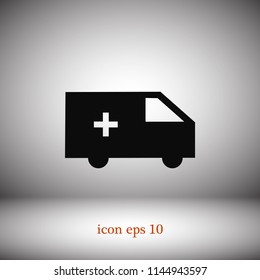 Ambulance Icon, Vector EPS 10 illustration style