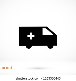 Ambulance Icon, Vector EPS 10 illustration style