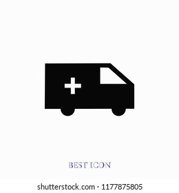 Ambulance Icon, Vector EPS 10 illustration style