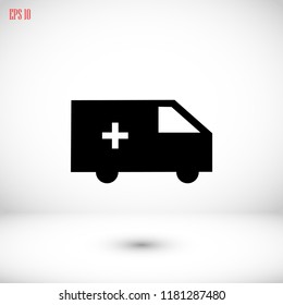 Ambulance Icon, Vector EPS 10 illustration style