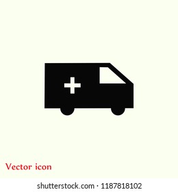 Ambulance Icon, Vector EPS 10 illustration style