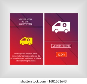 ambulance icon. Ambulance vector EPS 10. Lorem Ipsum Flat Design. 