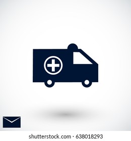 Ambulance Icon, Vector EPS 10 illustration style
