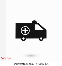 Ambulance Icon, Vector EPS 10 illustration style