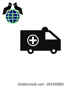 Ambulance Icon, Vector EPS 10 illustration style