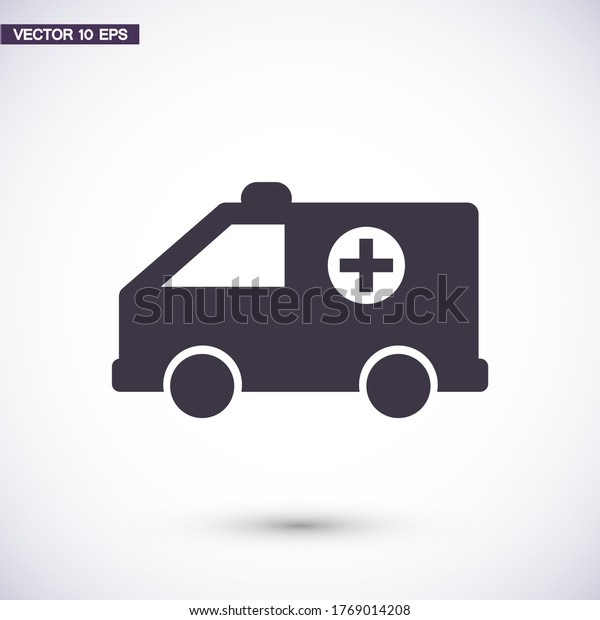 ambulance icon. Ambulance\
vector EPS 10. Lorem Ipsum Flat Design. medicine. help people. flat\
design style. made in the background for your swimming in any\
direction.