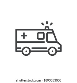 Ambulance Icon Vector. Fast Response ambulance icon vector design