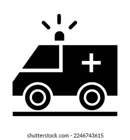 Ambulance icon vector. First aid illustration sign. Resuscitation symbol. Doctor logo.