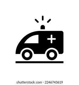 Ambulance icon vector. First aid illustration sign. Resuscitation symbol. Doctor logo.
