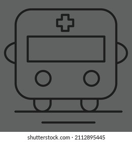 Ambulance icon vector flat design