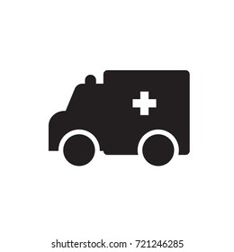 ambulance icon vector. glyph style