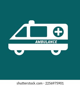 Icono de ambulancia. Icono del vector.ilustración plana simple. Servicios médicos