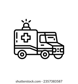 Ambulance icon in vector. Illustration