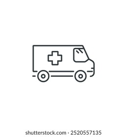 Ambulance icon, Ambulance vector illustration