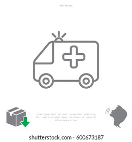 ambulance icon. vector illustration