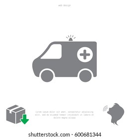 ambulance icon. vector illustration