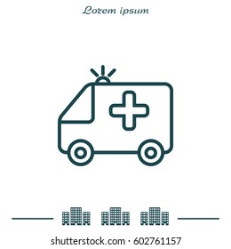 ambulance icon. vector illustration