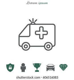 ambulance icon. vector illustration