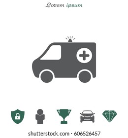 ambulance icon. vector illustration