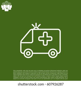 ambulance icon. vector illustration