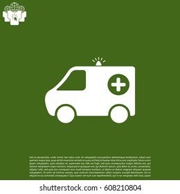 ambulance icon. vector illustration