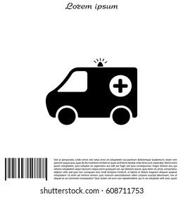 ambulance icon. vector illustration