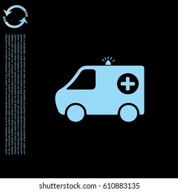 ambulance icon. vector illustration
