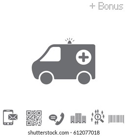 ambulance icon. vector illustration