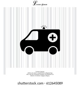 ambulance icon. vector illustration