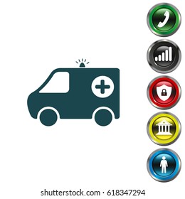 ambulance icon. vector illustration