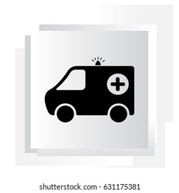 ambulance icon. vector illustration