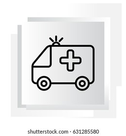 ambulance icon. vector illustration