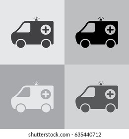 ambulance icon. vector illustration