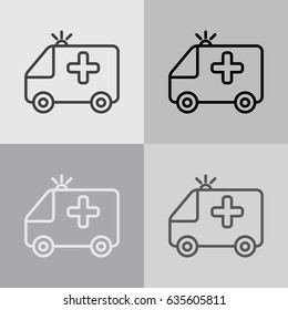 ambulance icon. vector illustration
