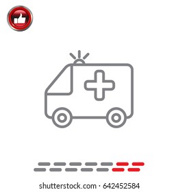 ambulance icon. vector illustration