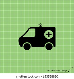 ambulance icon. vector illustration