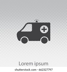 ambulance icon. vector illustration