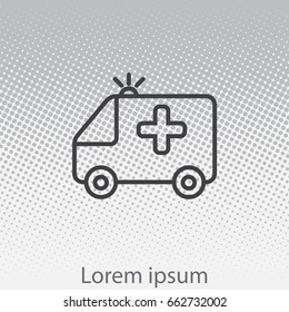 ambulance icon. vector illustration