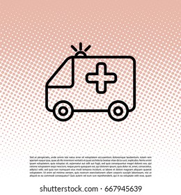 ambulance icon. vector illustration