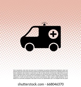 ambulance icon. vector illustration