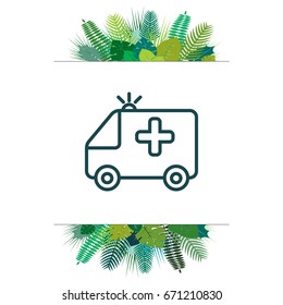 ambulance icon. vector illustration