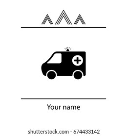 ambulance icon. vector illustration