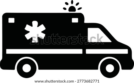 Ambulance icon. Ambulance vector illustration
