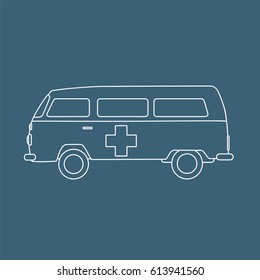 Ambulance icon, vector illustration design. Medicine and health care objects.