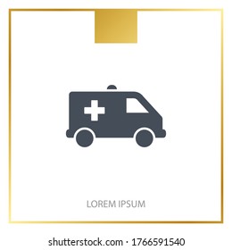 ambulance Icon. Vector illustration EPS 10.